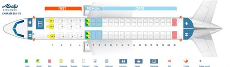 Seat Map Embraer Erj 175 Alaska Airlines Best Seats In The Plane