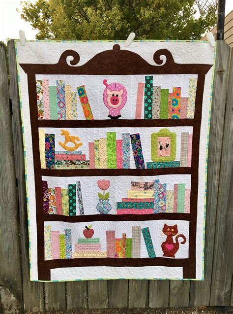 Novelty Bookcase Quilt Pattern Pdf Etsy Book Quilt Quilt Patterns