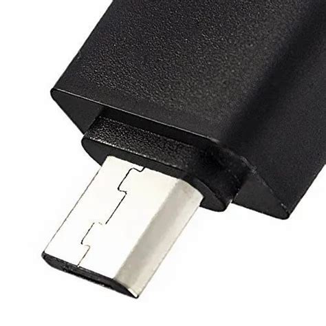 Black Micro Usb To Usb Otg Adapter For Android Smartphones Mini Otg