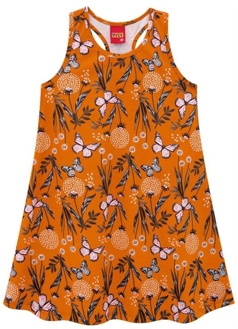 Vestido Infantil Laranja Kyly