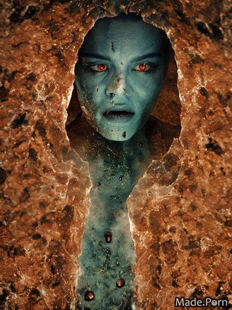 Porn Image Of Vivid Purple Goth Green Close Up Nude Screaming Created By AI