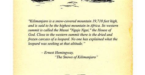 😂 The snows of kilimanjaro short story. The Snows of Kilimanjaro and ...