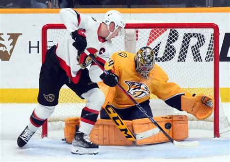 Juuse Saros Backstops Predators Shutout Of Senators