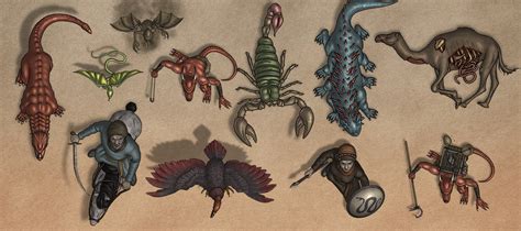 Desert Creatures 2 Token Pack Top Down Foundryvtt