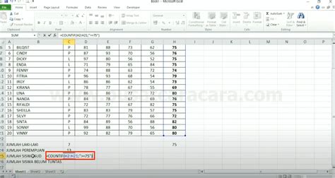 Dibimbing Id Rumus Countif Excel Fungsi Cara Menggunakannya