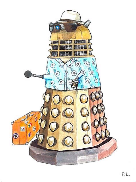 Holiday Dalek Painting by Patrick Lee | Saatchi Art