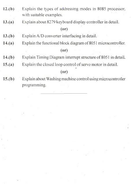 Ee2354 Microprocessors And Microcontrollers Nov Dec 2014 Question Paper University Question Papers