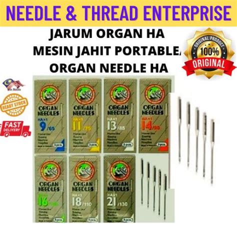 Organ Needle Ha Untuk Mesin Jahit Portable Original Jarum Ha