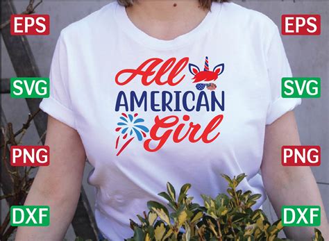 All American Girl Svg Graphic By Svg Design House · Creative Fabrica