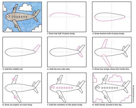 How To Draw A Simple Airplane Honfrench