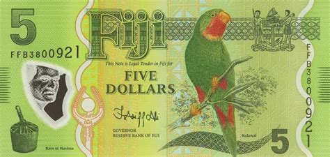 5 Dollars ND Fiji BanknoteDB