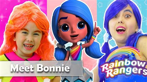 Rainbow Rangers Meet Bonnie Bb Blueberry And Mandy Orange Costume Rainbow Rangers Theme Song