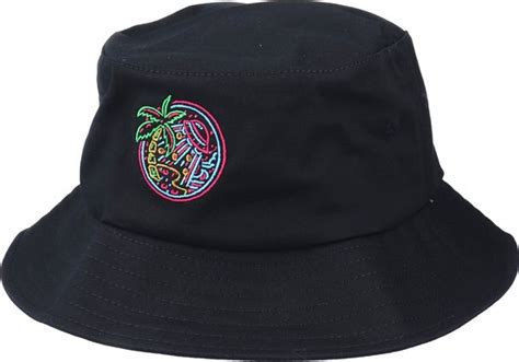 Hatstore Tropical Alien Invasion Black Bucket Iconic Cap Bol