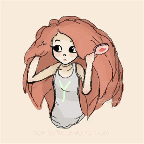 Messy Hair Cartoon Girl