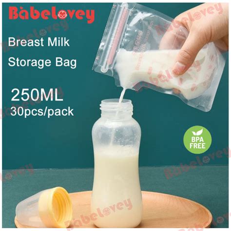 50Pcs 250ML 8oz Breast Milk Storage Bag Breastfeeding With Pour Spout