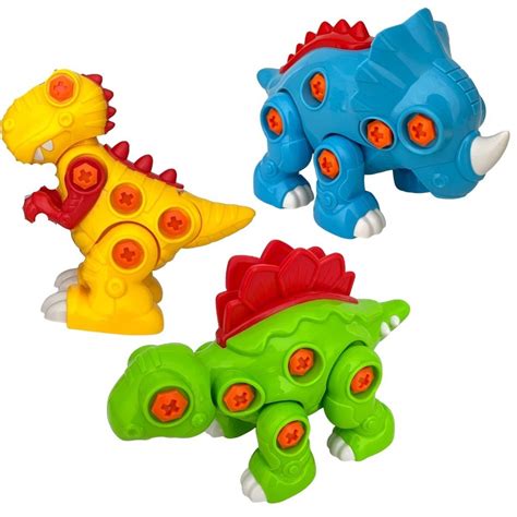 Dinossauro Brinquedo Monta Desmonta Chave Colorido Educativo Shopee