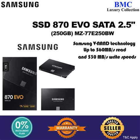 Samsung Ssd 870 Evo Sata 2 5 250gb Mz 77e250bw Lazada