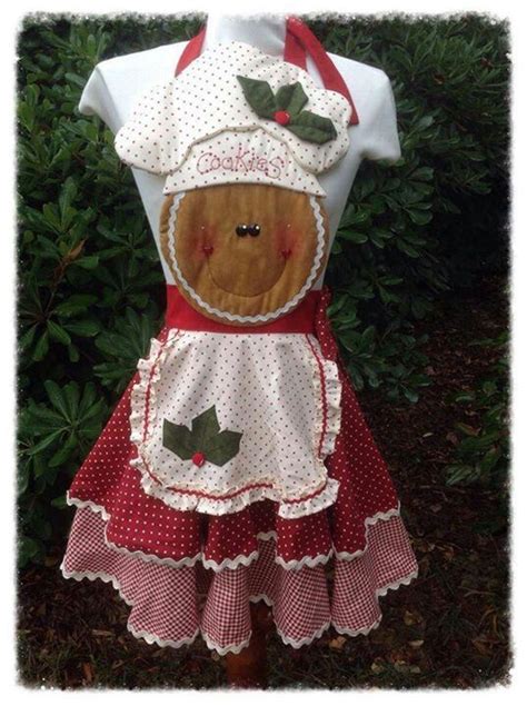 Pin By Betty Mock On Aprons Gingerbread Apron Christmas Sewing