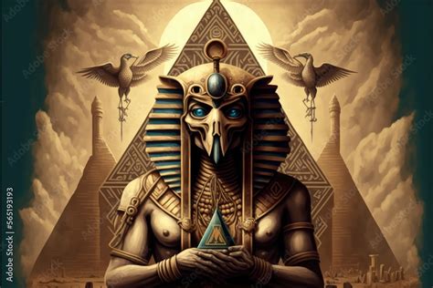 The Egyptian God Thoth Ai Generated Ancient Futurism Image Of The God