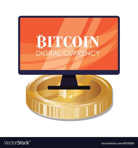 Bitcoin design Royalty Free Vector Image - VectorStock