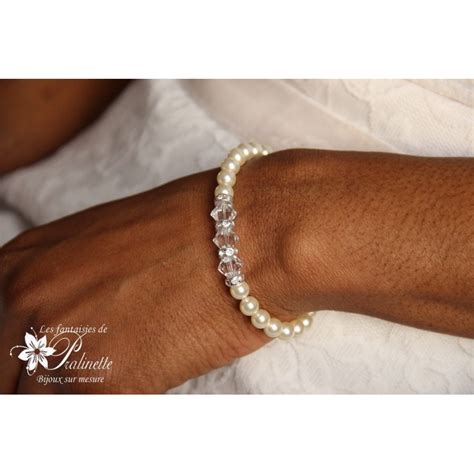 Bracelet De Mariage Perles Et Cristal