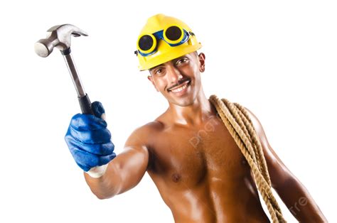 Trabajador De La Construcci N Desnudo Con Casco Blanco Png Ingeniero