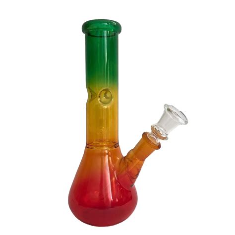 8" Rasta Single Percolator Bong - Kings Pipes