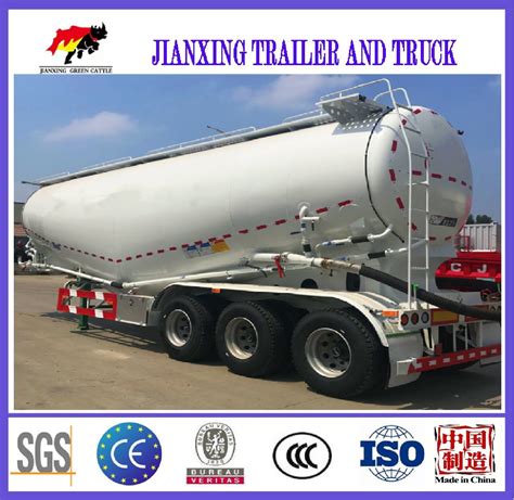 3 Axles 30 40 Cbm Tanker Engine Compressor Dry Dust Flour Powder Bulk