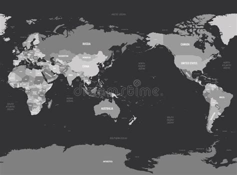 Mapa Mundial Centro De Asia Australia Y El Oc Ano Pac Fico Colores