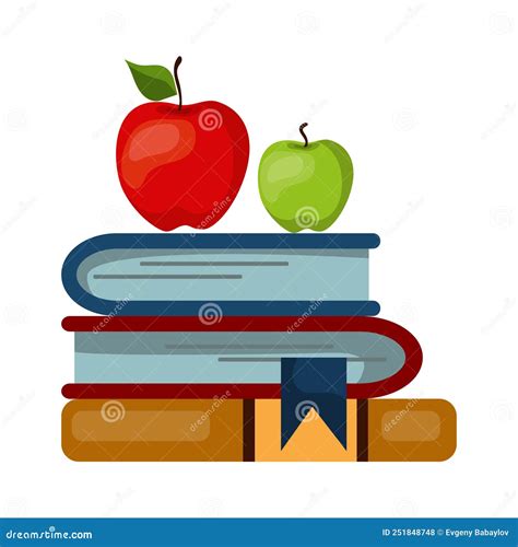 School Books On White Background Science Granite Vector Stock Vector