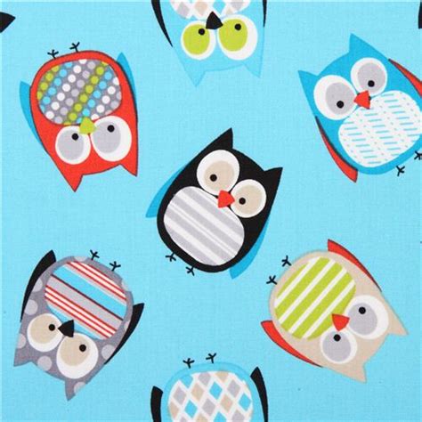 Blue Owl Fabric Woodlot Timeless Treasures Fabric By Timeless Treasures