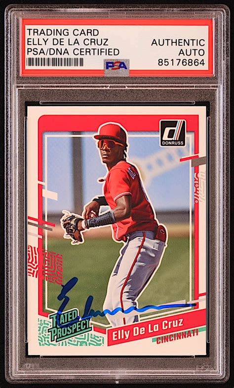 Elly De La Cruz Signed Donruss Rc Psa Pristine Auction