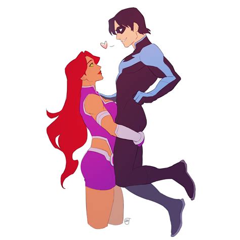 Dcamu Nightwing And Starfire By Andrea Yewon Rnightwing