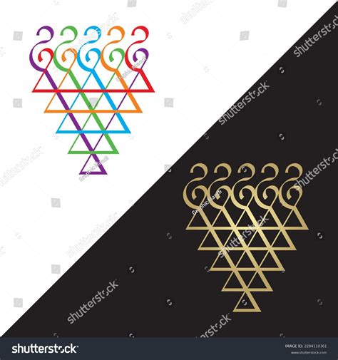 Indian Symbol Knowledge Wisdom Saraswati Yantra Stock Vector (Royalty ...