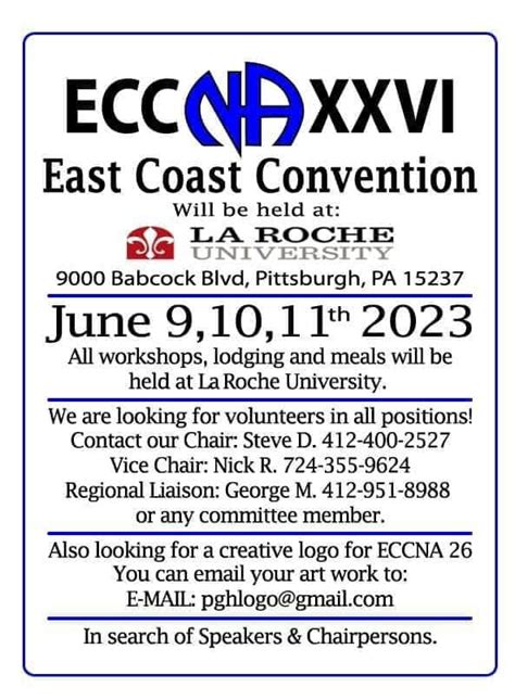 East Coast Convention 2023 ECCNA Free State Region Of Narcotics Anonymous