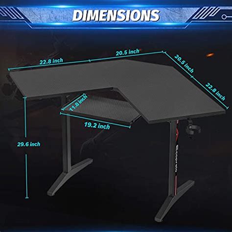 Ecoprsio L Shaped Gaming Desk Corner Gaming Desk Gaming Computer Desk