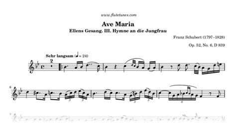 Ave Maria F Schubert Free Flute Sheet Music Flutetunes