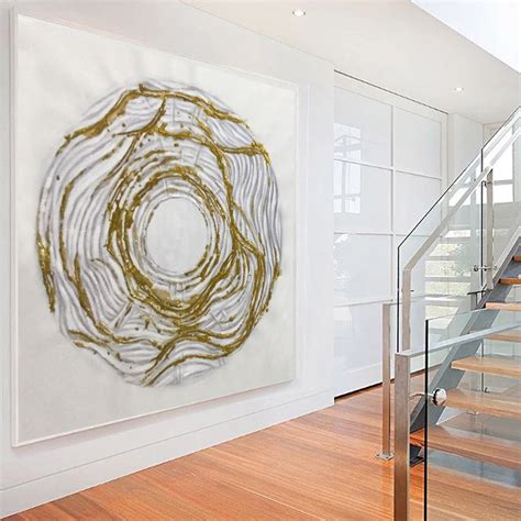 Gold Leaf Art Abstract Painting Large Wall Art Paintinggold Etsy