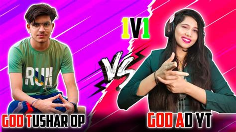 😲godtushar Op Vs Ambrin Gamingyt 1v1 Intense Fight Godpraveen Yt Vs