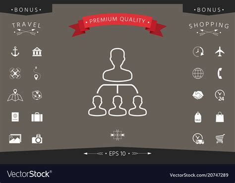 Hierarchy Line Icon Royalty Free Vector Image