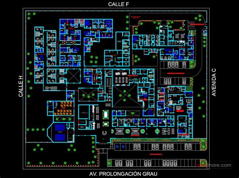 Hospital Architectural Plan AutoCAD File Free Download