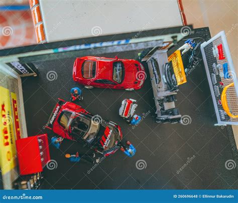 Custom Model Car Toyota Supra In A Workshop By Hot Wheels Diorama Made