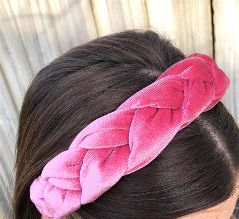 Velvet Headband Velvet Braided Headband Holiday Headband Etsy