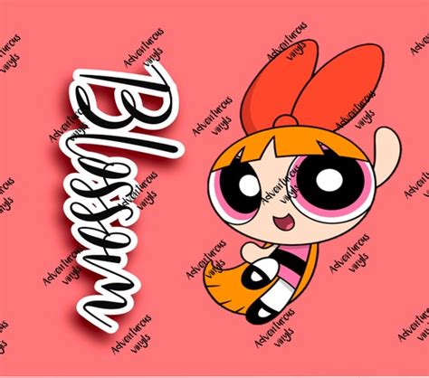 Blossom Powerpuff Girls Png Digital Blossom Tumbler Wrap Etsy