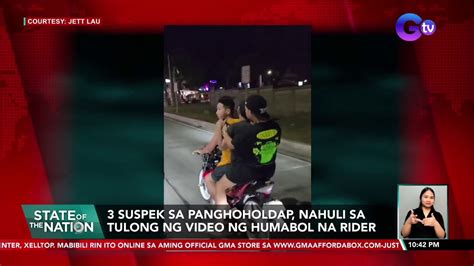 3 Suspek Sa Panghoholdap Nahuli Sa Tulong Ng Video Ng Humabol Na Rider