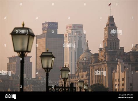 China Shanghai The Bund District Old Shanghai Dawn View Of The