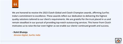 Suntec India Named A Clutch Global And Champion Winner