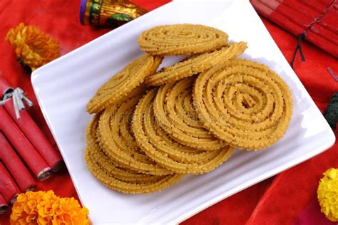 Indian Traditional Snack Chakli A Spiral Shaped Chakali Or Murukku Indian Traditional Tea Time