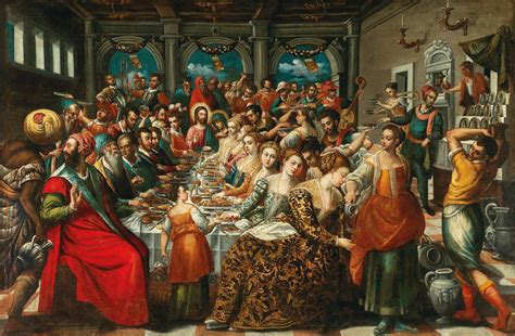 The Wedding Feast At Cana By Venetian School Artvee