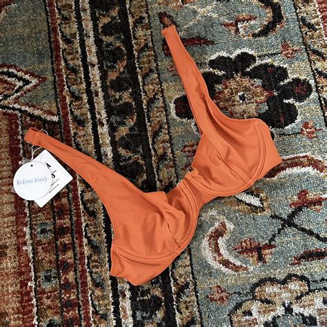 Women S Orange Bikini And Tankini Tops Depop